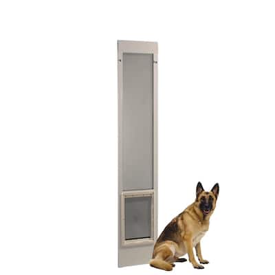 15 in. x 20 in. Extra Large White Pet and Dog Patio Door Insert for 77.6 in. to 80.4 in. Tall Aluminum Sliding Door