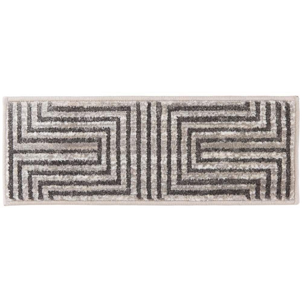 Kurdamir Revin Pumice/Seamist 9 in. x 26 in. Woven Polypropylene Stair Tread Cover (Set of 1) price history on PriceWatchPro