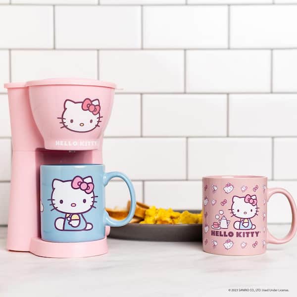 Uncanny Brands Pink Hello Kitty Single Cup Coffee Maker Gift Set 