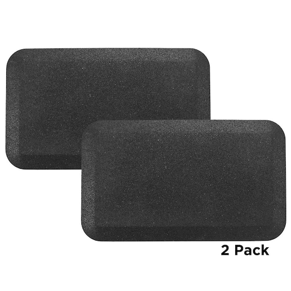 40" x 24" Black Playground Mat-2 pack