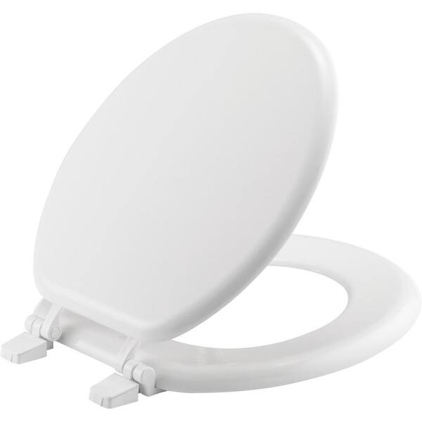 Bemis Round Closed Front Toilet Seat In White 400tta 000 The Home Depot - Bemis Toilet Seat Hinges Replacement Parts