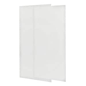 36 in. x 72 in. 2-piece Easy Up Adhesive Shower Wall Panels in White