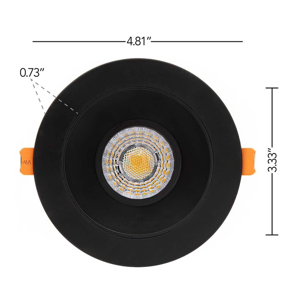 Black Aluminum 2-Inch Ultra-Thin Recessed LED Downlight