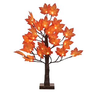 Lightshare 2 ft. Lighted Birch Tree Bonsai 70 Mini LED Lights ...