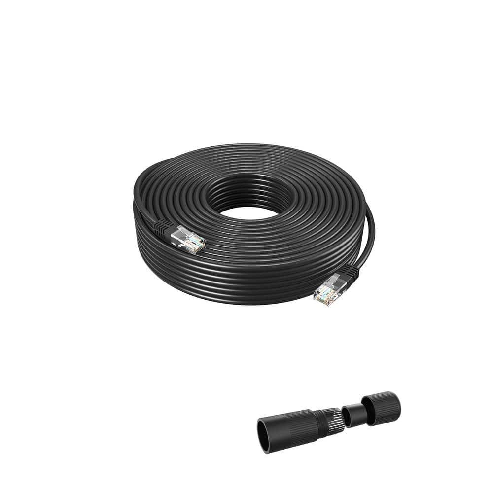 LOOCAM 50 ft. Cat 6 UTP Ethernet Cable, 26AWG RJ45,550MHz Ethernet Cable, 1Gbps Transfer Speed, Black -  LSP-1502N1-B