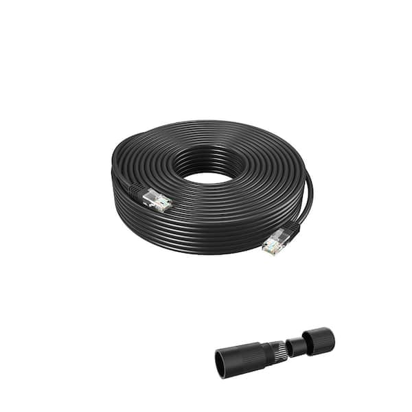 LOOCAM 50 ft. Cat 6 UTP Ethernet Cable, 26AWG RJ45,550MHz Ethernet Cable, 1Gbps Transfer Speed, Black
