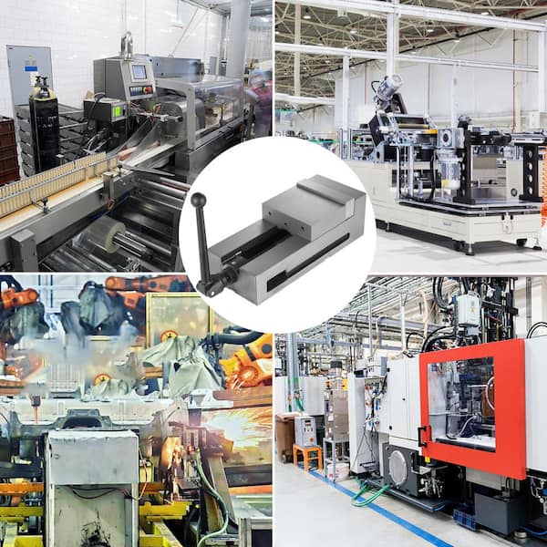 High Precision Milling Vice 6 in. Flat Clamp Vise Mill Vise for Milling Drilling Machine and Precision Parts Finishing
