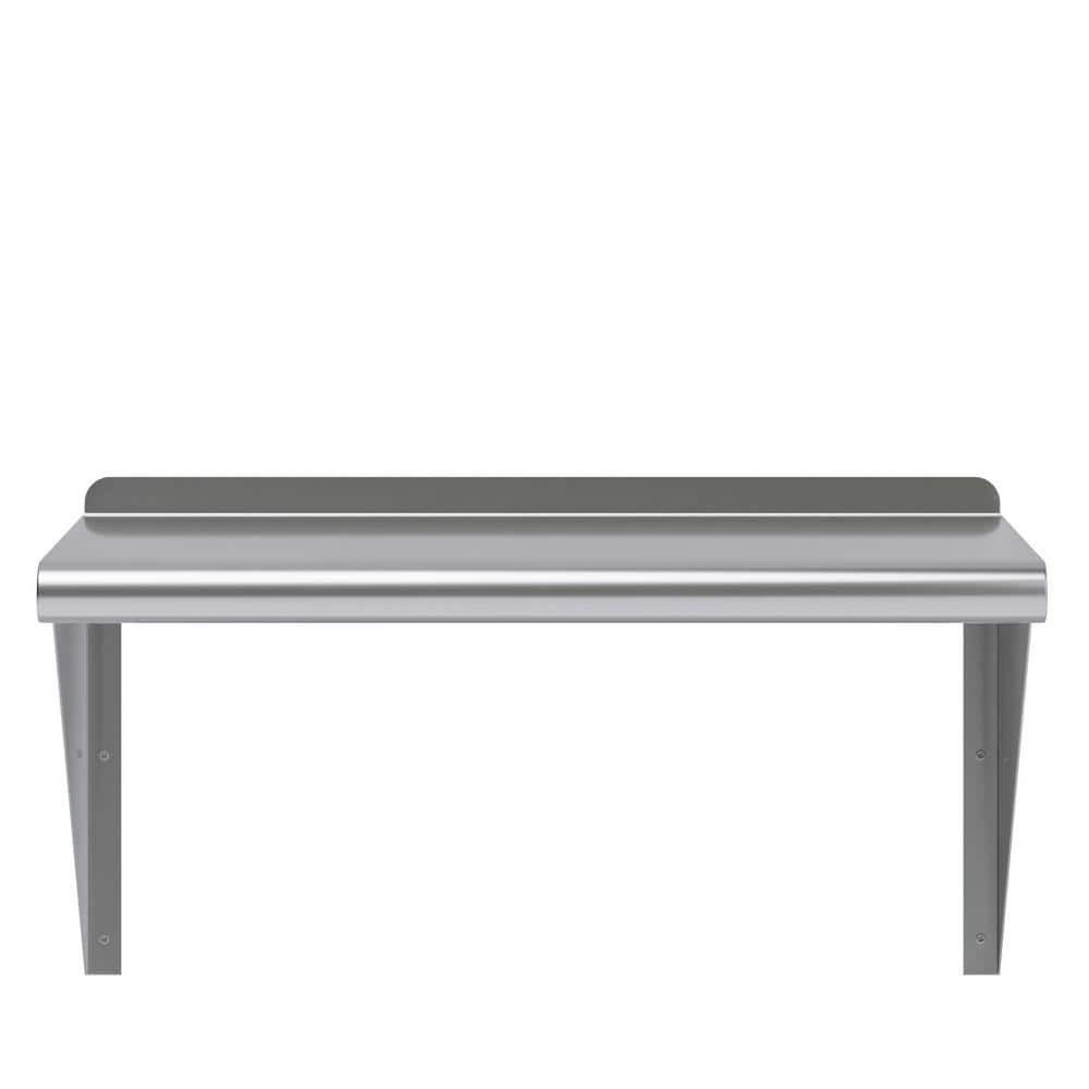 24" x 14" Stainless Steel Wall Shelf with Brackets