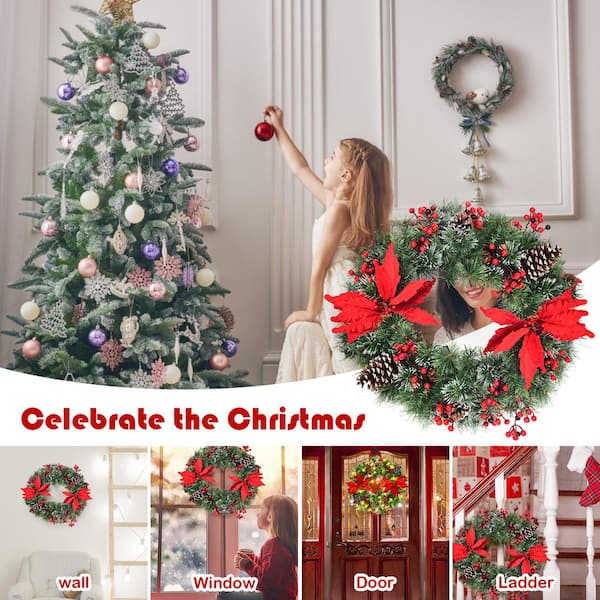 Green Choose 1: Red OR Silver 50 ft Christmas House Tinsel Garland Gold 