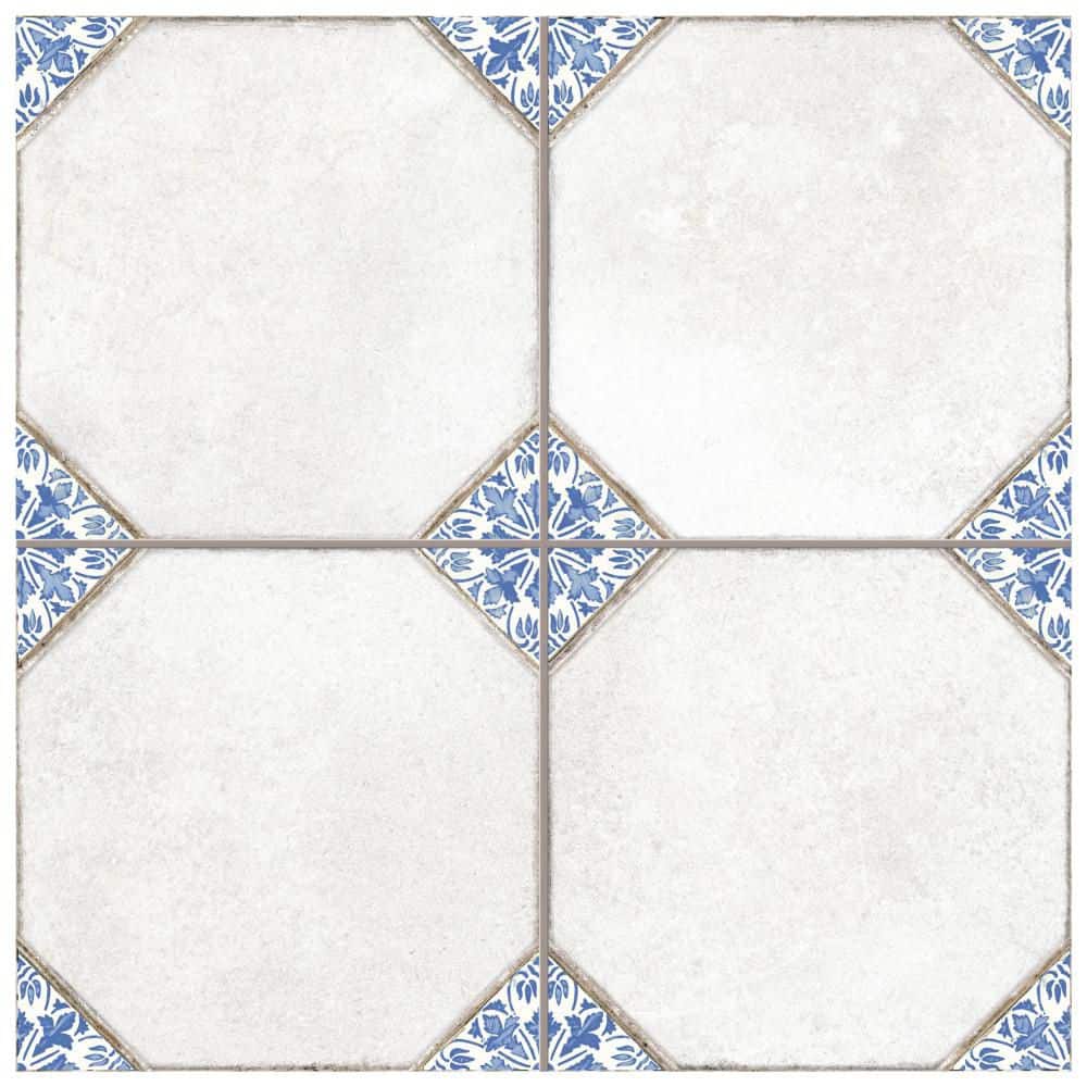 Englishtown Blue 13 in. x 13 in. Porcelain Floor and Wall Take Home Tile Sample price history on PriceWatchPro