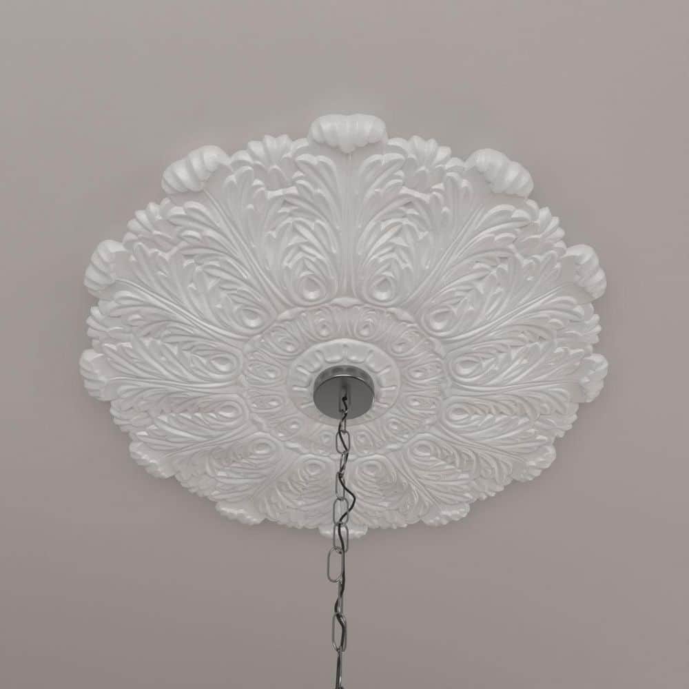 Eryn Primed White Urethane Ceiling Medallion, 24.75" Diameter