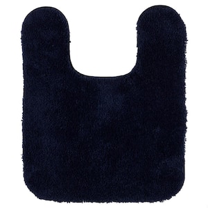 Pure Perfection Navy 20 in. x 24 in. Nylon Machine Washable Bath Mat