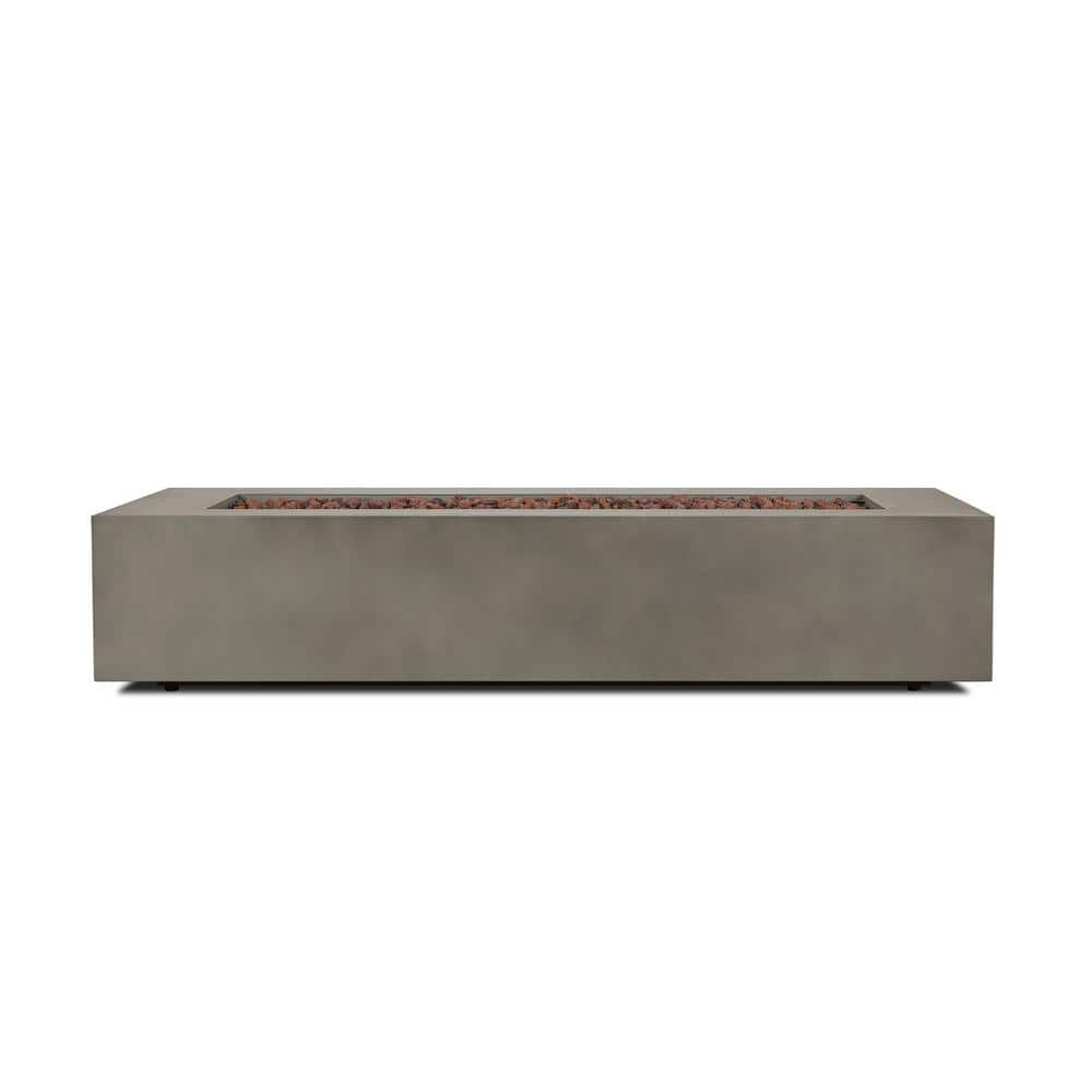 Aegean 70" Mist Gray Gas Fire Pit Table with Conversion Kit