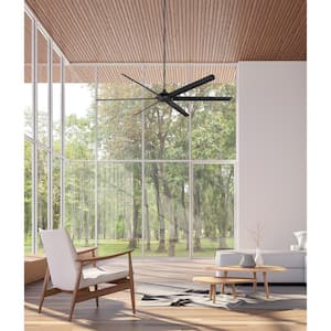 Widespan 100 in. Matte Black DC Motor Ceiling Fan with Remote Control