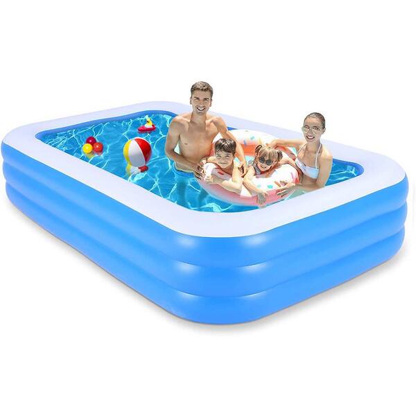 Blow Up Swim Center Family Pool for Toddlers Kids 120"X72"X23" Inflatable Pool 