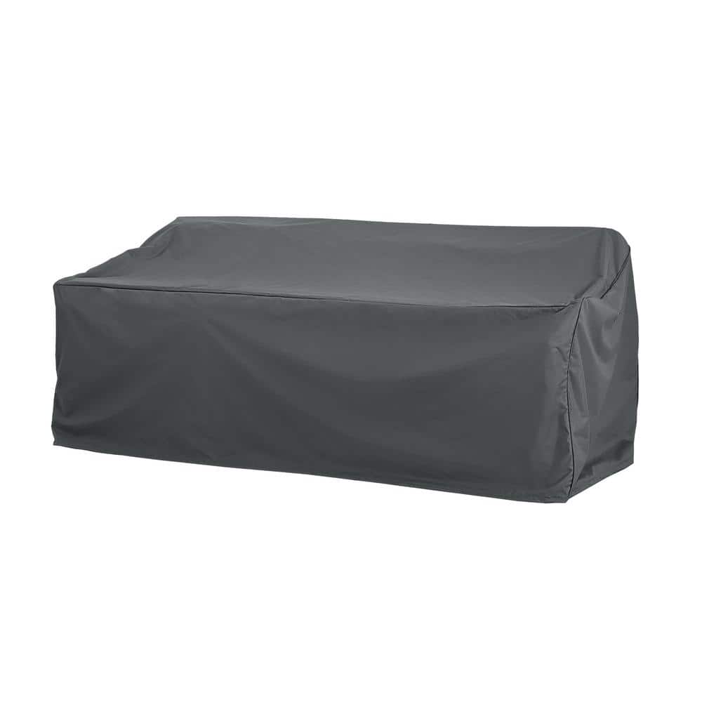 Kaelith Dark Grey Rectangular Outdoor Patio 3-Seater Sofa Cover