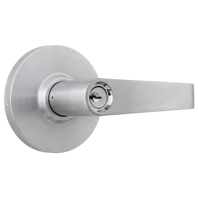 Commercial 2-3/4 in. Satin Chrome Heavy Duty Classroom Keyed Entry Door Lever