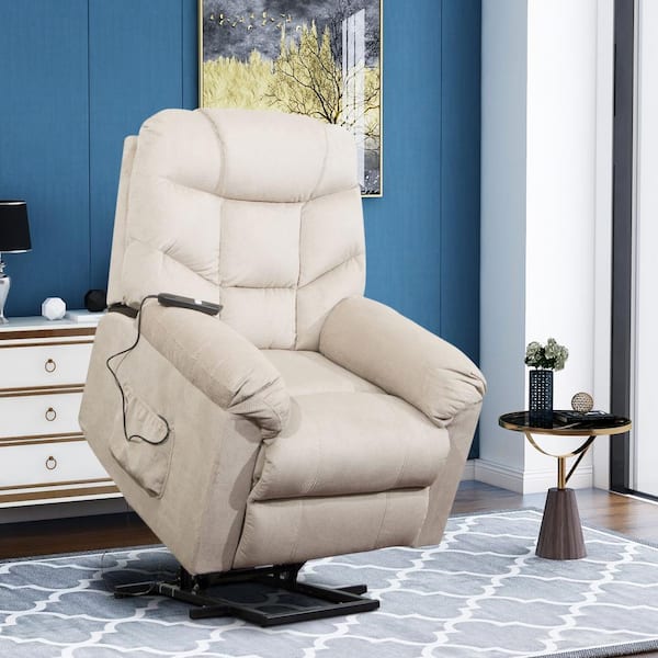 Merax Beige Power Lift Recliner with Remote Control