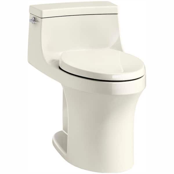 KOHLER San Souci 1-Piece 1.28 GPF Single Flush Elongated Toilet in Biscuit