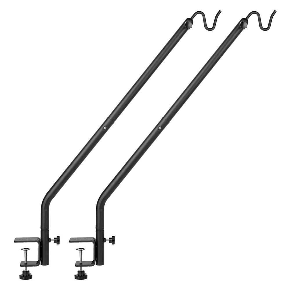 27 in. to 39 in. Adjustable Metal Deck Railing Hooks for Hanging Bird Feede