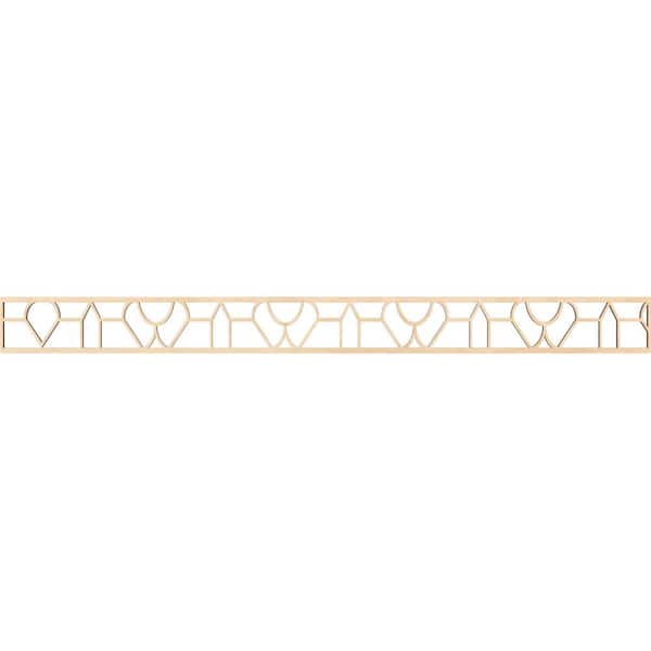 Ekena Millwork Whitechapel Fretwork 0.25 in. D x 46.375 in. W x 4 in. L Birch Wood Panel Moulding