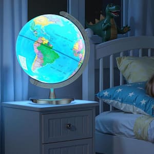 15 in. x 12 in. Illuminated World Globe TG-D804G - The Home Depot