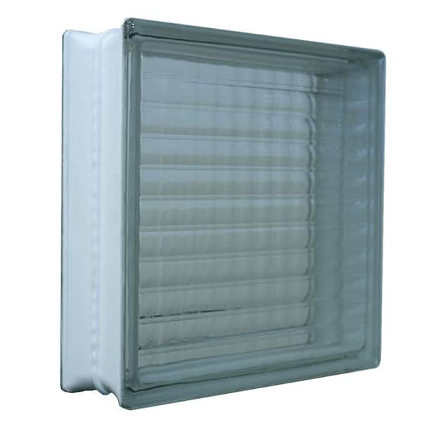 Seves 12in. x 12in. x 4in. Cross Large Glass Block E228 The Home Depot