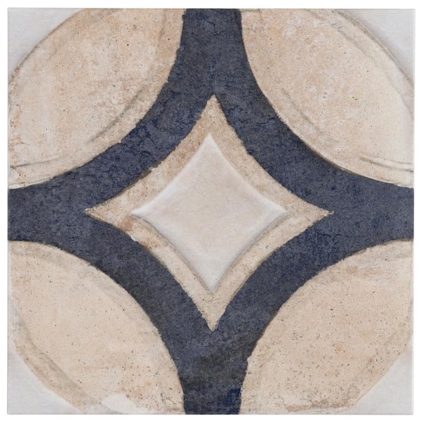 Ivy Hill Tile Angela Harris Sicilia Circles Crema 7.87 in. x 0.31 in. Matte Porcelain Floor and Wall Tile Sample