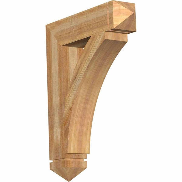 Ekena Millwork 6 in. x 36 in. x 28 in. Western Red Cedar Thorton Arts and Crafts Rough Sawn