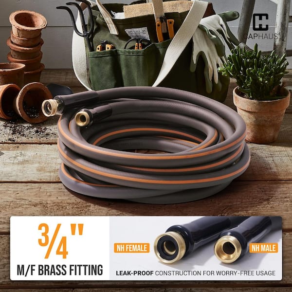 Garden Hose PVC Water Hose 100FT x 5/8 with 10 Function Sprayer Nozzle  Lightweight and Kink-Free Garden Hose with Brass Fittings for Outdoor, Patio
