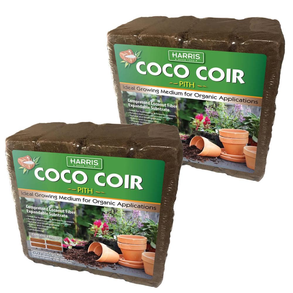 62.1 Gallons Coco Coir Brick for Plants- 27 Pack Coconut Coir Bricks  Premium 100% Organic