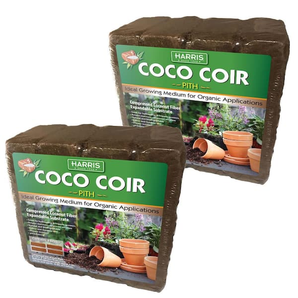 Harris 18 Gal. Expanding Coco Coir Pith (8 Brick/2-Pack) Soilless Growing Media