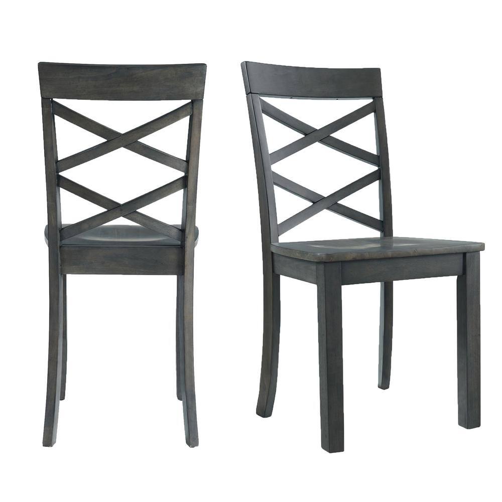 Picket House Furnishings Regan Gray Wooden XBack Dining Chair (Set of