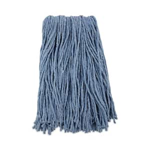 Cotton/Synthetic Fiber Cut-End String Mop Mop Head, Standard Head, #16., Blue, (12-Carton)