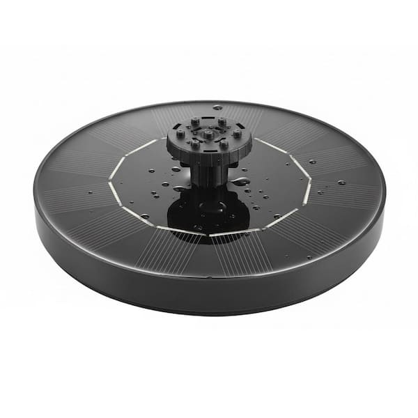 1-Watt Solar Bird Bath Fountain Pump Spitter Outdoor Water Fountain with 6-in-1 Nozzles, Free Standing Floating Fountain