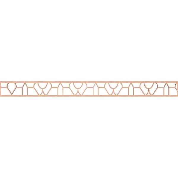 Ekena Millwork Whitechapel Fretwork 0.25 in. D x 46.375 in. W x 4 in. L Alder Wood Panel Moulding