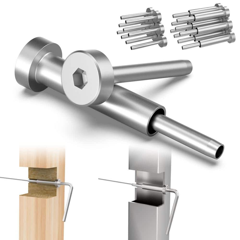 10 Pairs Invisible Cable Railing kit, 1/8 Invisible Receiver & Swage Stu