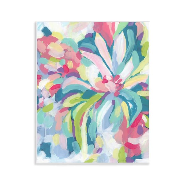 Stupell Industries Modern Bold Flower Strokes by June Erica Vess Unframed Abstract Graphic Art Print 14 in. x 11 in.