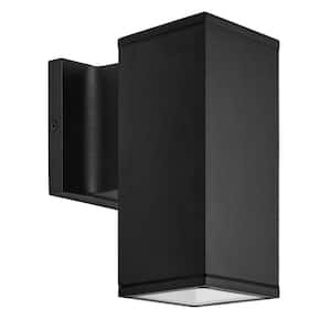 LED Black Rectangular Dusk to Dawn Sensor Outdoor Wall Light, Sconce Light, 12-Watt, 1000 Lumens, 3000K Warm White