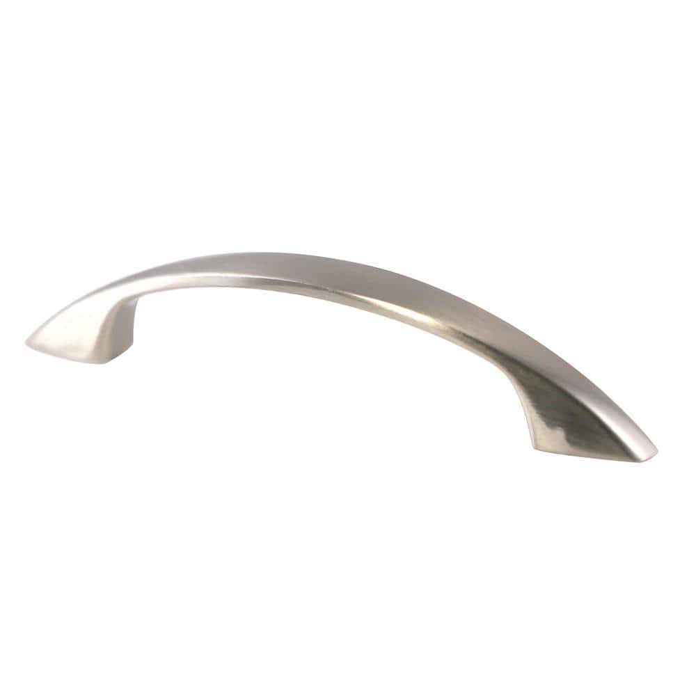 Brushed Nickel Arched Cabinet Pull with Mounting Hardware