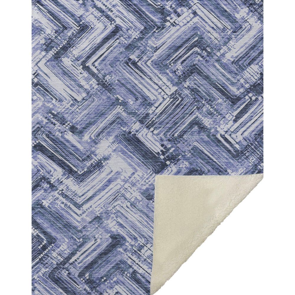 Premium Machine Washable ASB630 Blue 50 in. x 70 in. Sherpa Throw Blanket price history on PriceWatchPro