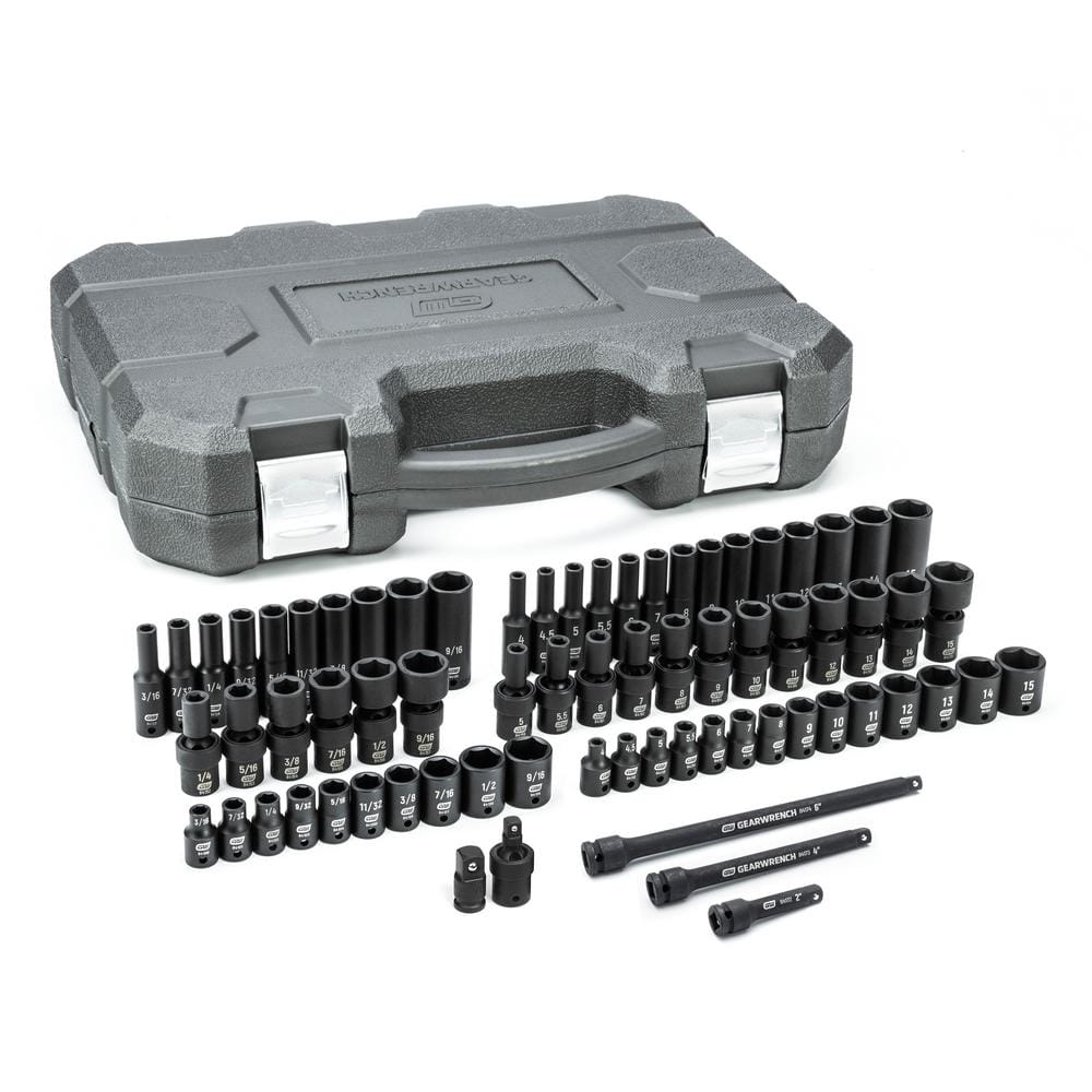 1/4 in. Drive 6-Point SAE/Metric Standard & Deep Universal Impact Socket Se