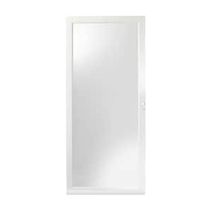 4000 Series 32 in. x 80 in. White Right-Hand Full View Aluminum Storm Door - Laminated Safety Glass