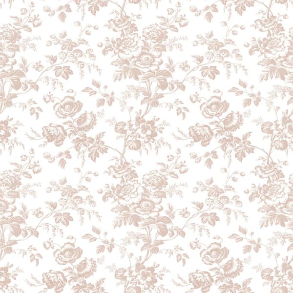 Anemone Toile Blush Wallpaper Roll