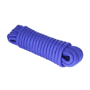 3/8 in. x 100 ft. 16-Strand Diamond Braid Utility Rope in Blue