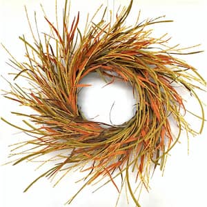 26 in. Multi-Color Unlit Tail Berry Artificial Harvest Wreath