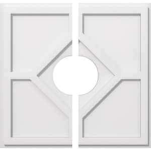 1 in. P X 7-1/2 in. C X 22 in. OD X 6 in. ID Embry Architectural Grade PVC Contemporary Ceiling Medallion, Two Piece