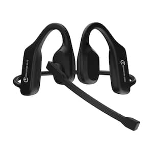 Chat+ Black Wireless Bluetooth Open-Ear Behind the Neck Earbuds with ENC Boom Microphone