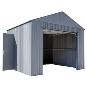 Everest 12 ft. H x 10 ft. W Charcoal Wind and Snow Rated Steel Garage