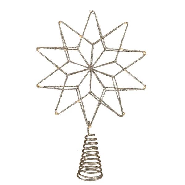 Northlight 12 In Led Lighted B O Gold, Lighted Led Tree Topper Star 12